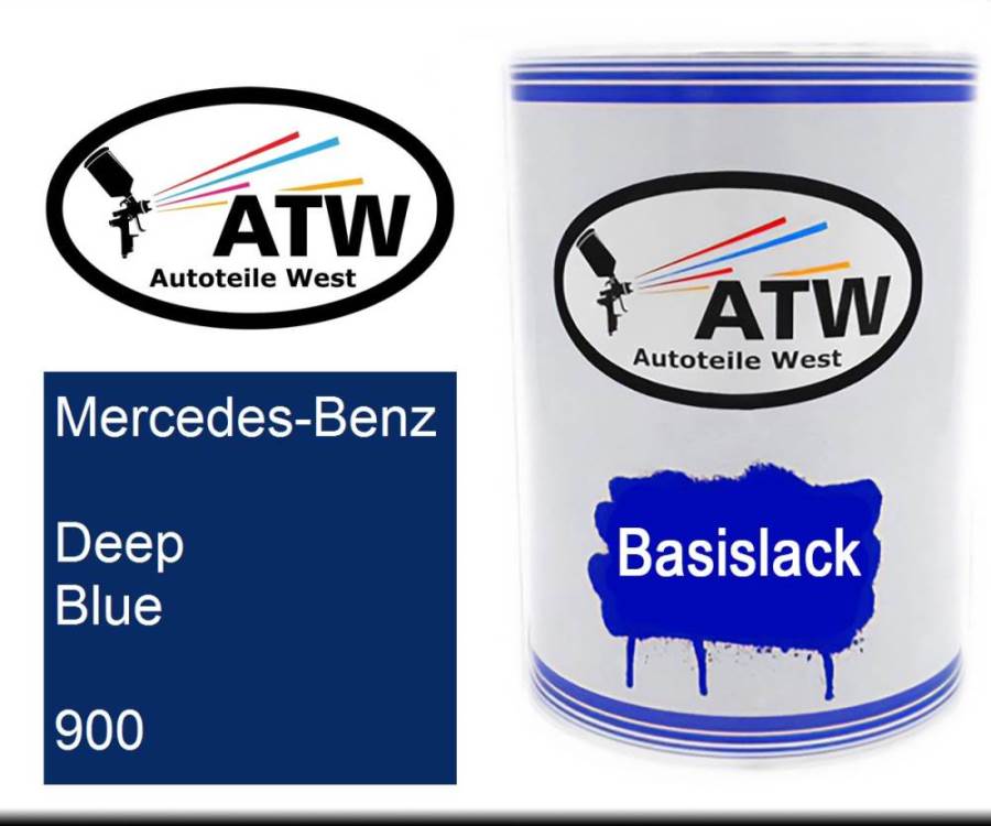 Mercedes-Benz, Deep Blue, 900: 500ml Lackdose, von ATW Autoteile West.